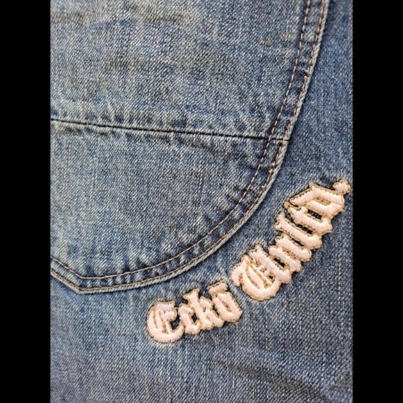 Ecko Unltd Denim Shorts with Floral Design and Patches Size 32 - Picture 5 of 8